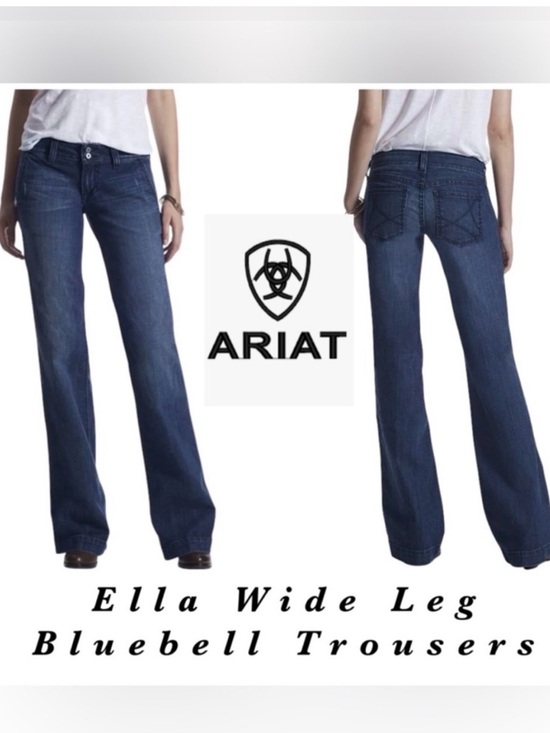 Ariat Denim - Ariat Ella Wide Leg Denim Trousers 30L